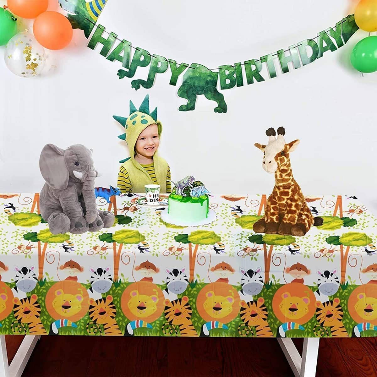 Animal Jungle Safari Party Plastic Tablecloth, Table Cover 2.2 m x 1.3 m - view 5