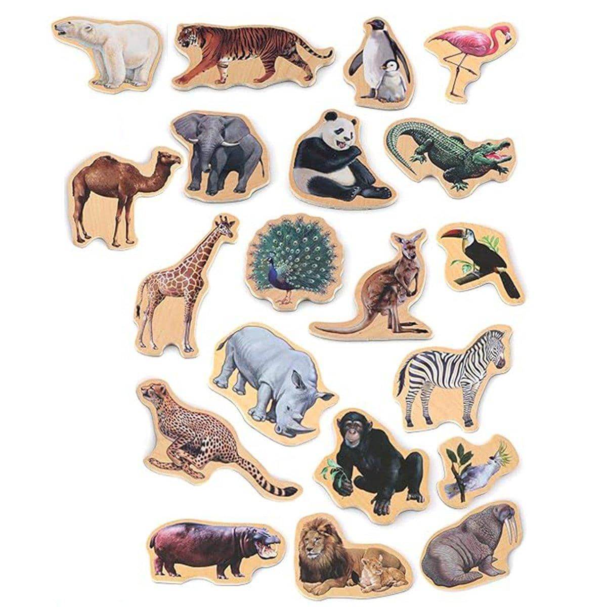 Animal Magnetic Fridge Stickers, 20 Piece Educational Set - view 2