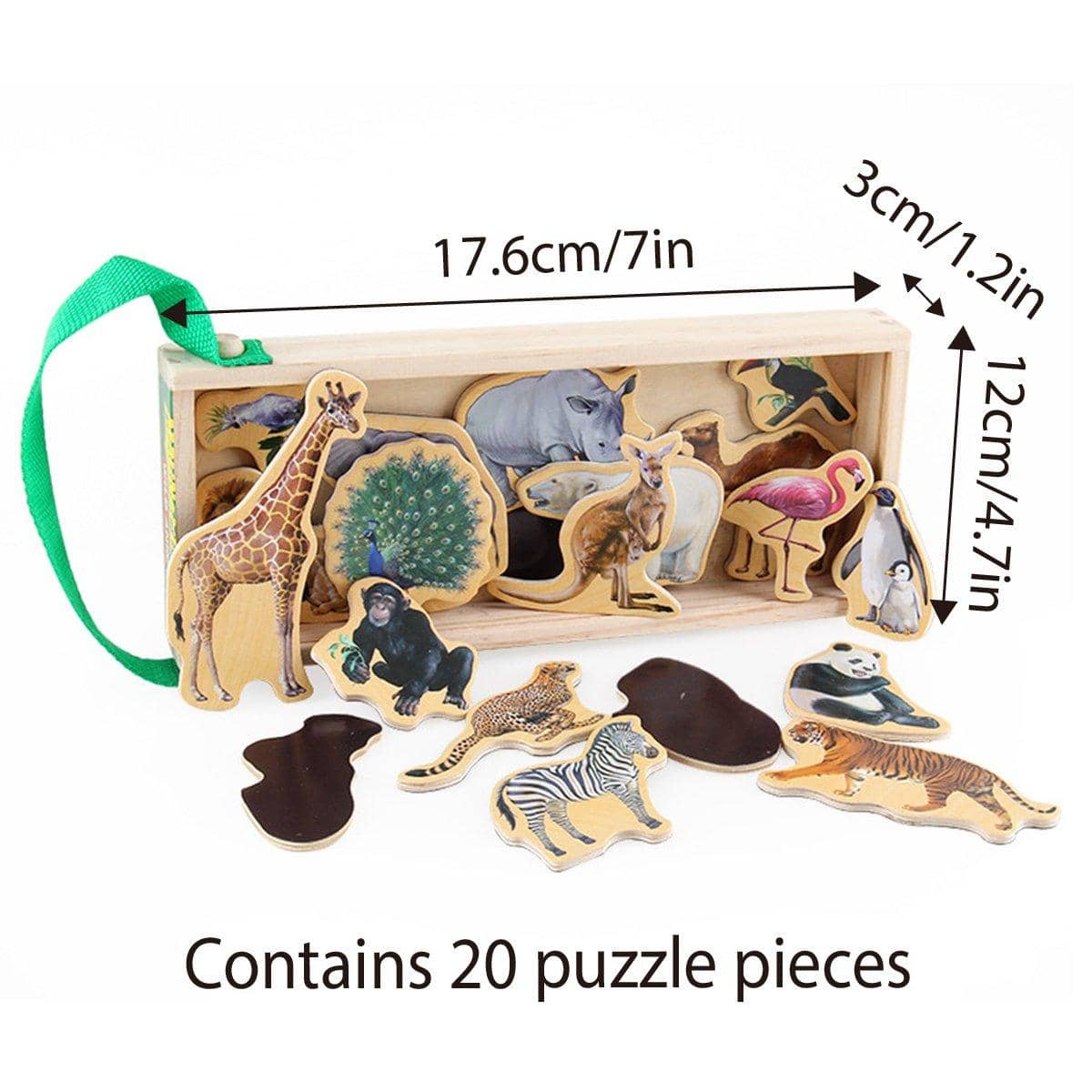 Animal Magnetic Fridge Stickers, 20 Piece Educational Set - view 3