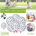 Animal Print Balloons Latex Pack of 12, 12 Inch (30.48cm) - Paw - view 2