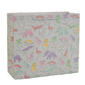 Animal Print Paper Gift Bags, 25 Pieces - Grey, Model LD-2303