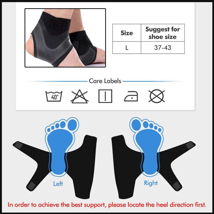 Ankle Compression Sleeve for Sport - Large, Left Foot - view 10