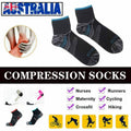 Ankle Compression Socks, 1 Pair, S/M - Black and Blue - view 2