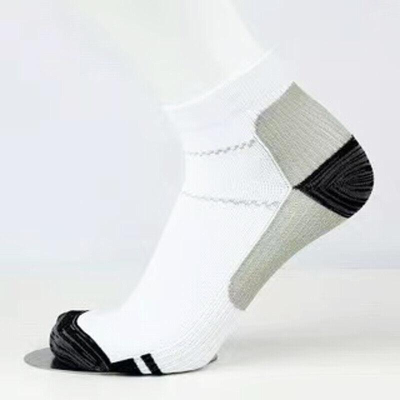 Ankle Compression Socks, 1 Pair, S/M - Black and Blue - view 8