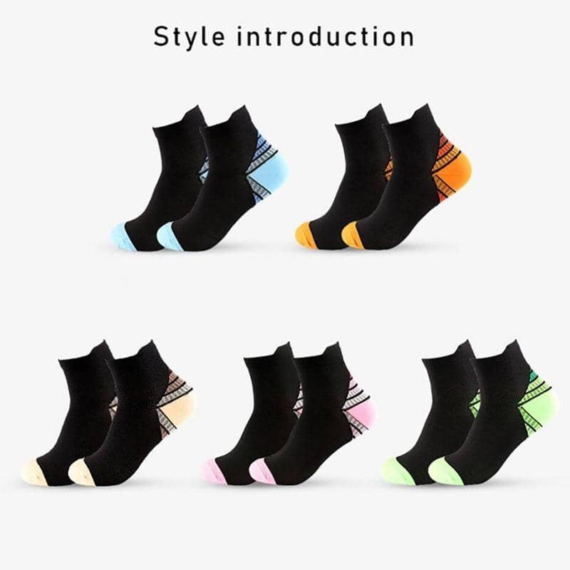 Ankle Compression Socks, Pack of 6 Pairs - Black and Red - view 4