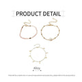 Anklet Set with Star Charms in Pink and Gold, Pack of 3 - view 3