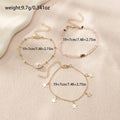 Anklet Set with Star Charms in Pink and Gold, Pack of 3 - view 4