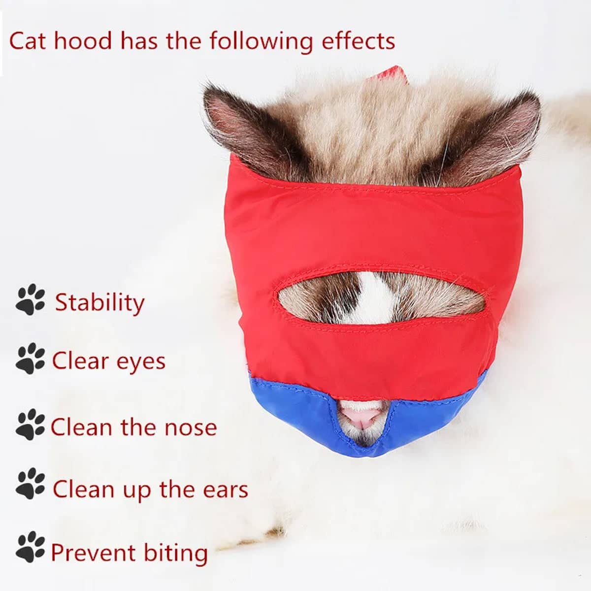 Anti Bite Cat Muzzle for Grooming, Ear Cleaning and Vet Visits - view 4