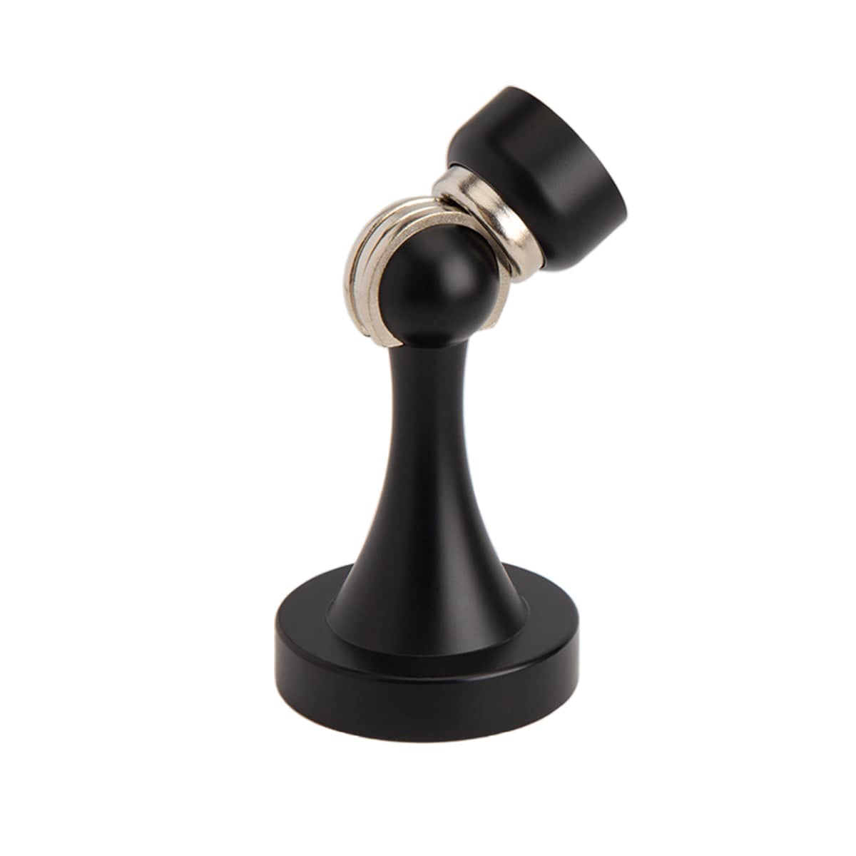 Anti-Collision Metal Door Stopper, Floor or Wall Mount - Black