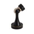 Anti-Collision Metal Door Stopper, Floor or Wall Mount - Black with Gold Trim