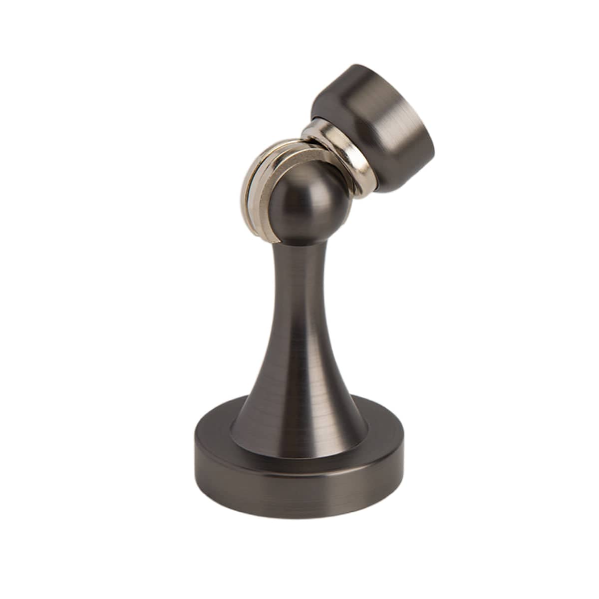 Anti-Collision Metal Door Stopper, Floor or Wall Mount - Dark Grey
