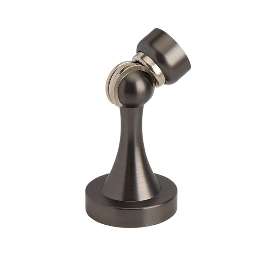 Anti-Collision Metal Door Stopper, Floor or Wall Mount - Dark Grey