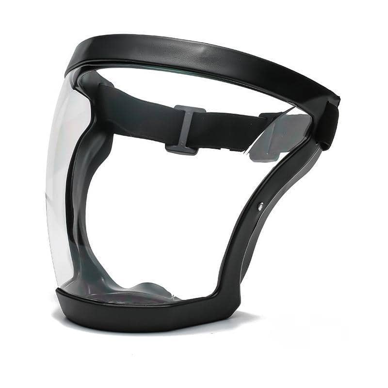 Anti-Fog Full Face Shield - Black Frame, Clear Lens, 1 Piece