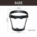 Anti-Fog Full Face Shield - Black Frame, Clear Lens, 1 Piece - view 5