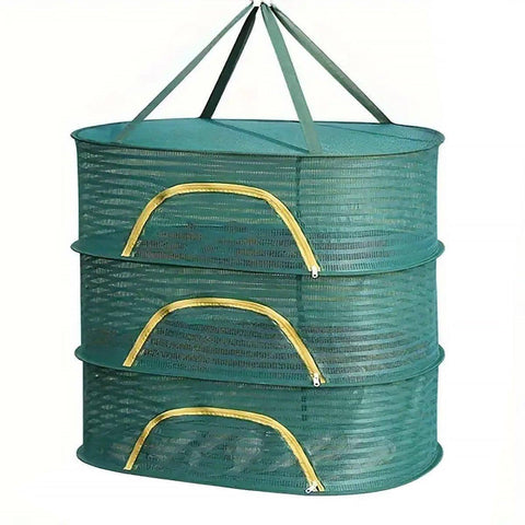 Anti Mosquito Fully Enclosed Drying Net Basket - Three Layer