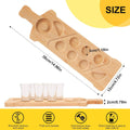 Anti Slip Bamboo Wine Glass and Condiment Rack with Divided Compartments - view 3