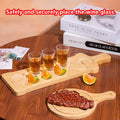 Anti Slip Bamboo Wine Glass and Condiment Rack with Divided Compartments - view 4