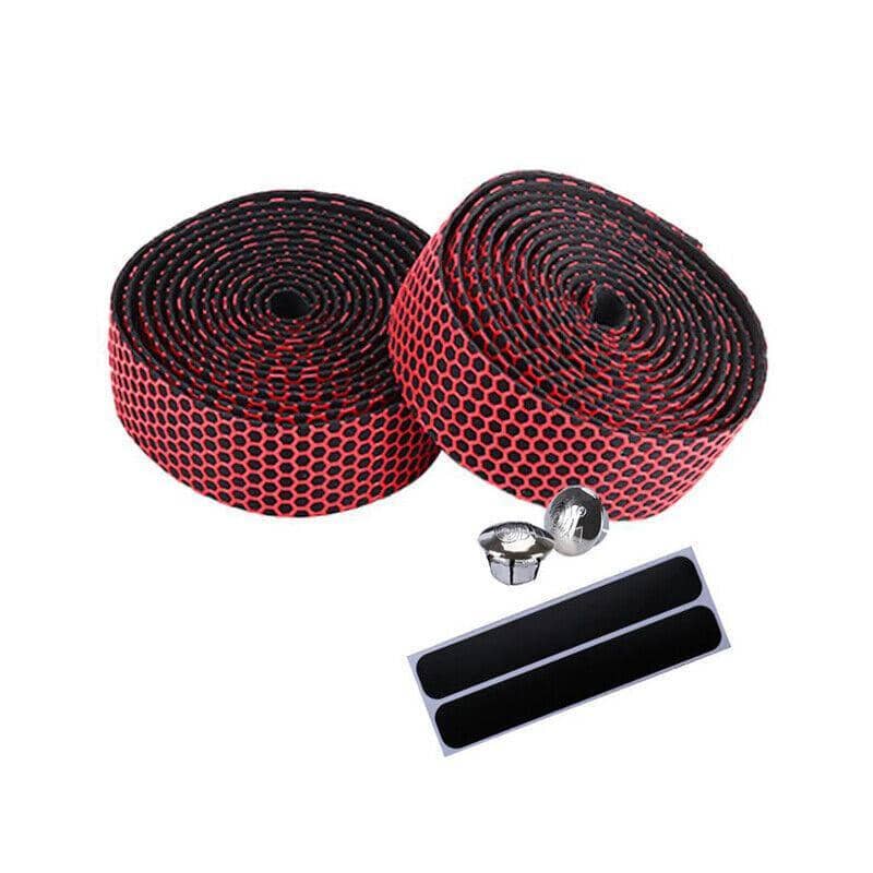 Anti-Slip Bicycle Handlebar Tape, Pack of 2 - Red