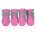 Anti-Slip Breathable Mesh Dog Shoes, Set of 4 - Pink, Size L (Paw 5.3 x 4 cm)
