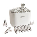 Anti-Slip Clothes Pegs with Storage Basket, Pack of 24 - White