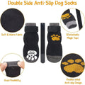 Anti-Slip Dog Socks Set of 4 - Black, Small (5 cm Palm Width) - view 4