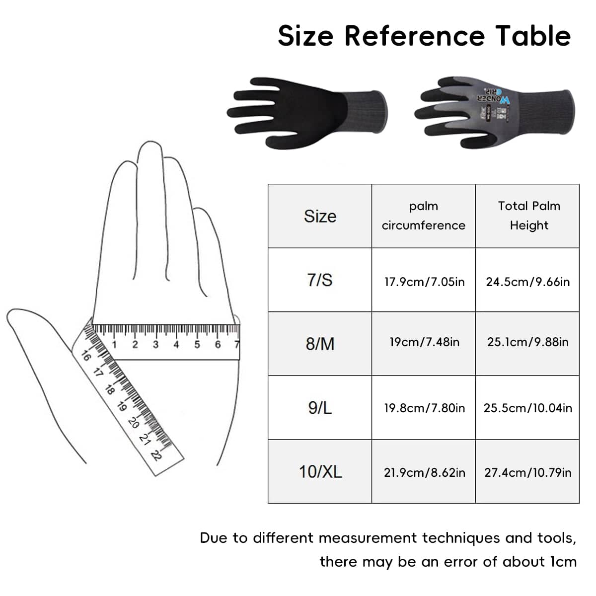 Anti Slip Nitrile Coated Work Gloves - Size S (Palm Circumference 17.9 cm) - view 3
