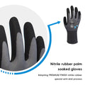 Anti Slip Nitrile Coated Work Gloves - Size S (Palm Circumference 17.9 cm) - view 5