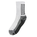 Anti-Slip Sports Socks with PVC Grip Dots, EU 38 to 45 - White