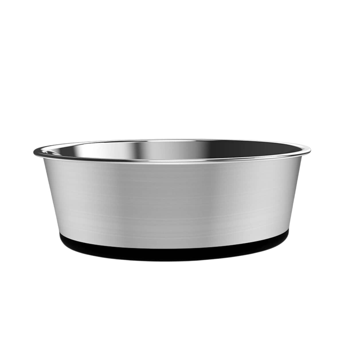 Anti Slip Stainless Steel Pet Food Bowl with Silicone Base - S, 14 cm Top Diameter
