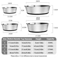 Anti Slip Stainless Steel Pet Food Bowl with Silicone Base - XL, 24 cm Top Diameter - view 4