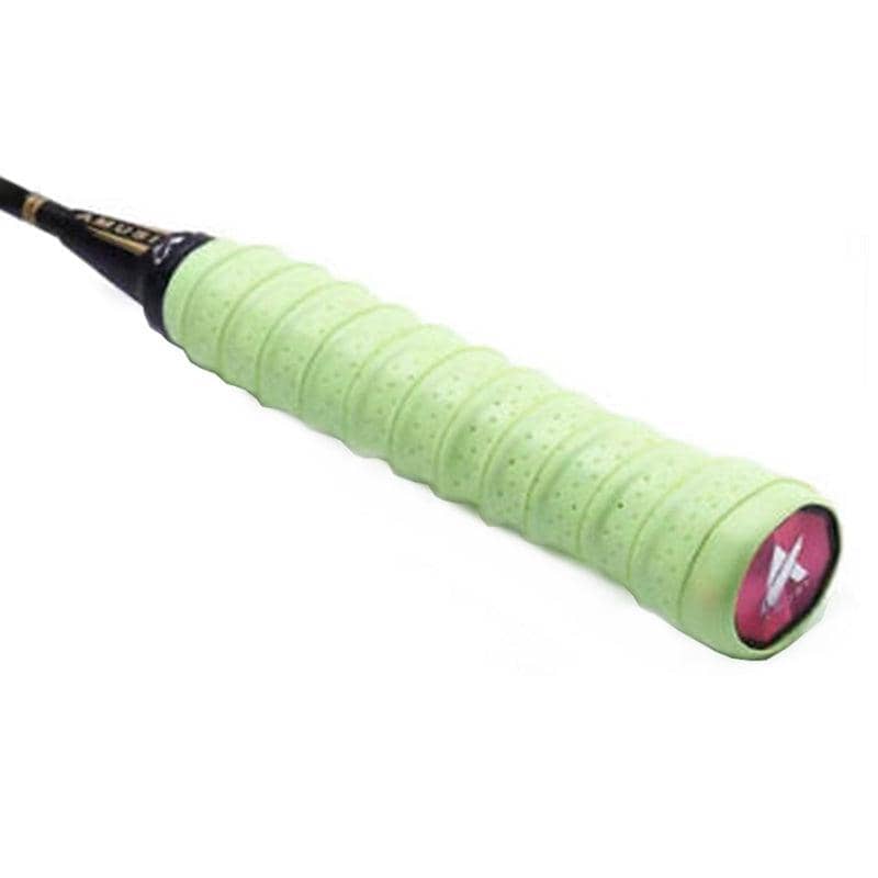 Anti-Slip Tennis Racquet Overgrip Tape, PU Sweatband - Green, Pack of 4