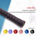 Anti-Slip Tennis Racquet Overgrip Tape, PU Sweatband - Pink, Pack of 4 - view 2