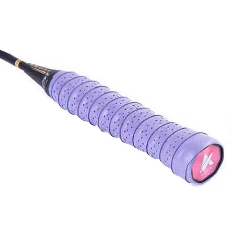 Anti-Slip Tennis Racquet Overgrip Tape, PU Sweatband - Purple, Pack of 4