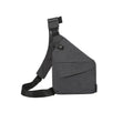 Anti-Theft Chest Shoulder Bag for Travel - Grey, Left Shoulder