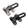 Anti-Theft Door Security Latch Lock, Zinc Alloy - Silver - view 3