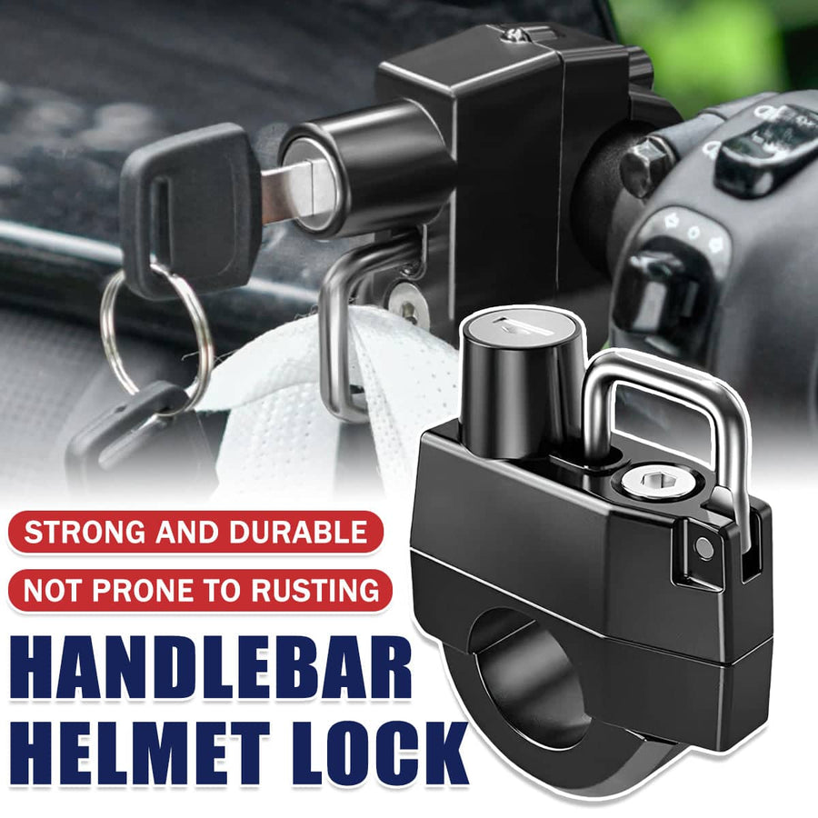 Anti-Theft Motorcycle Helmet Lock with Key, Metal Handlebar Hook