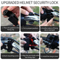 Anti-Theft Motorcycle Helmet Lock with Key, Metal Handlebar Hook - view 4