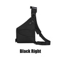 Anti-Theft Shoulder Bag Chest Pack for Men and Women - Black, Right Shoulder Strap