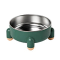 Anti-Tip Stainless Steel Dog and Cat Bowl - Dark Green