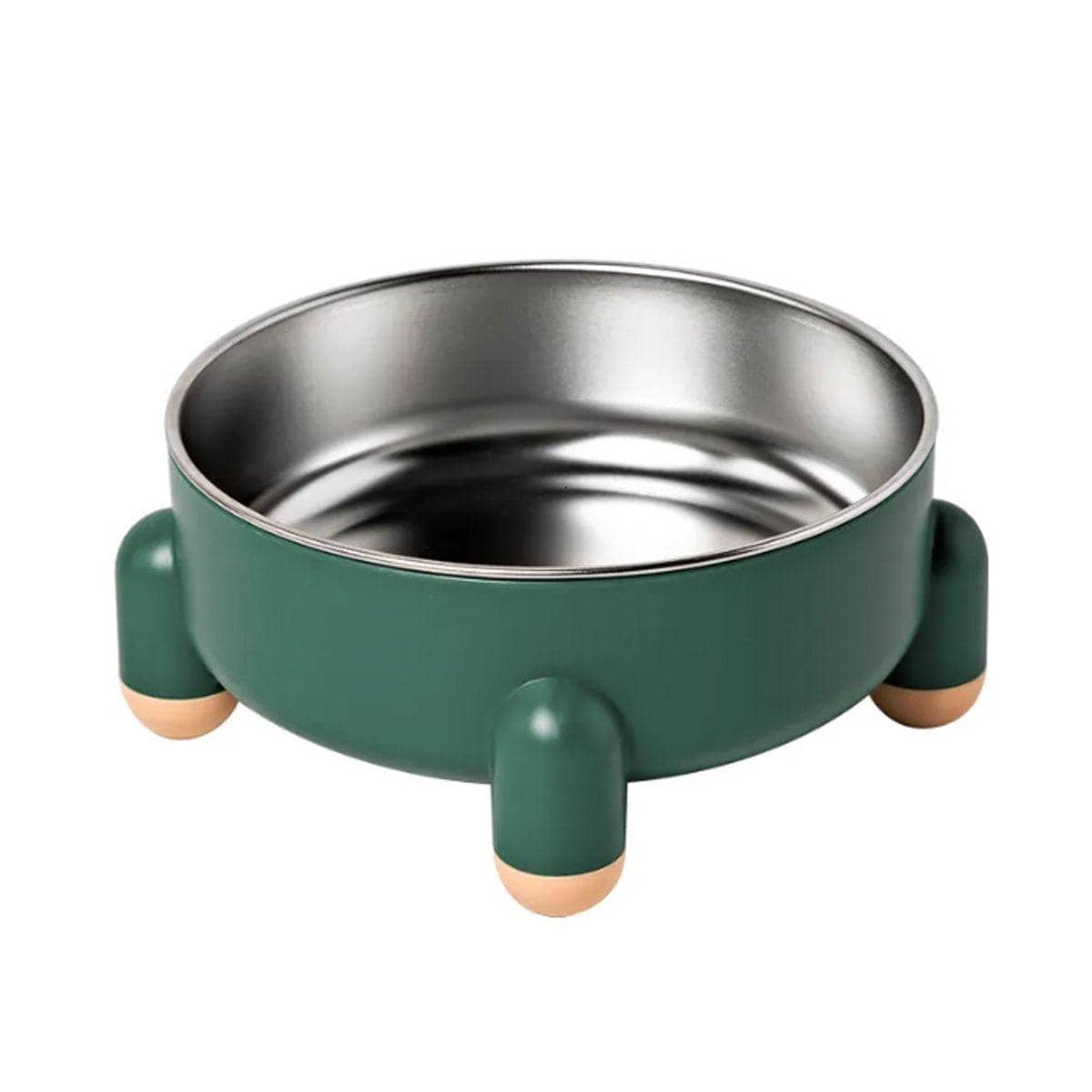 Anti-Tip Stainless Steel Dog and Cat Bowl - Dark Green