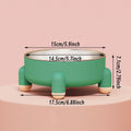 Anti-Tip Stainless Steel Dog and Cat Bowl - Dark Green - view 4