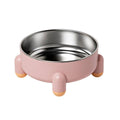 Anti-Tip Stainless Steel Dog and Cat Bowl - Pink