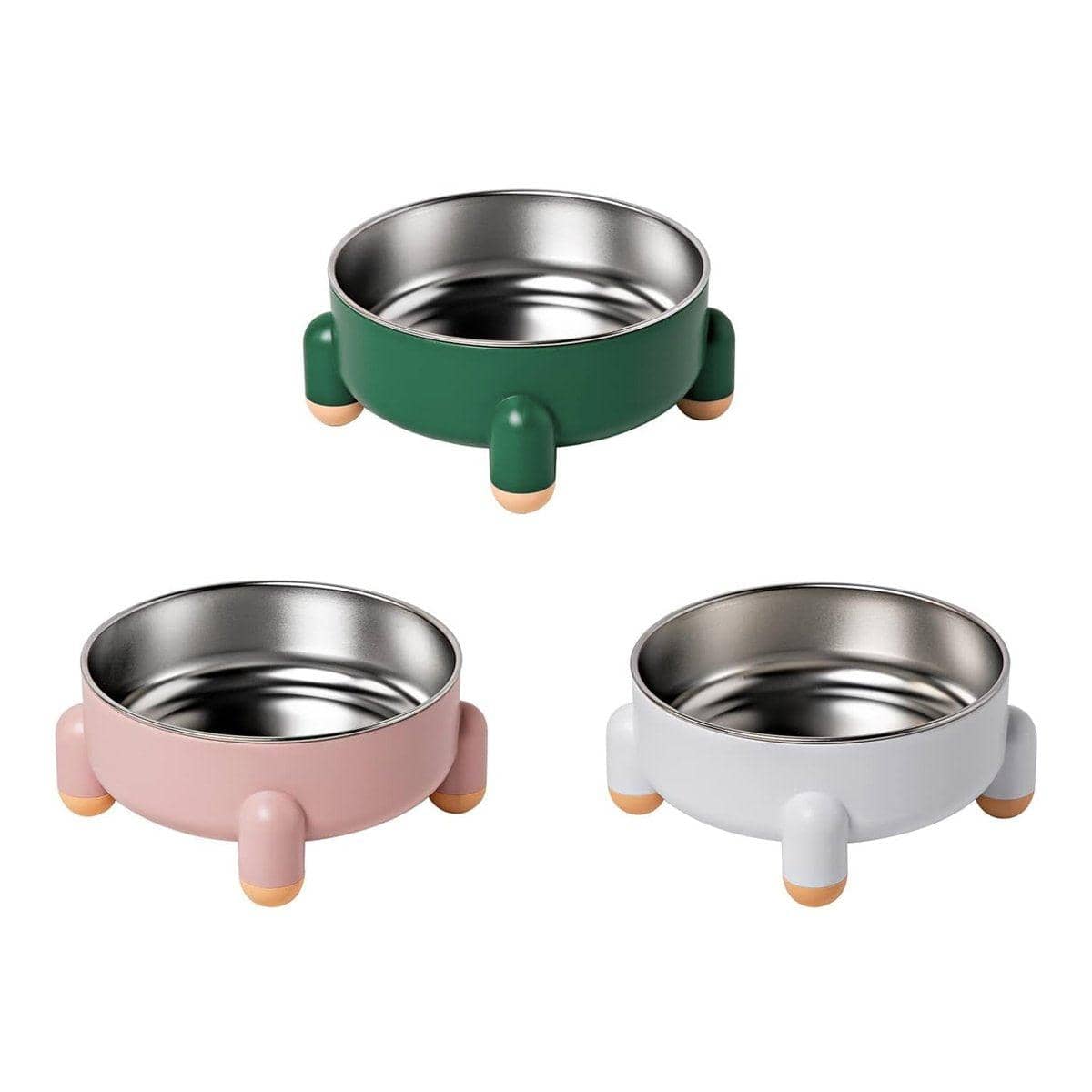 Anti-Tip Stainless Steel Dog and Cat Bowl - Pink - view 3