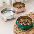 Anti-Tip Stainless Steel Dog and Cat Bowl - White - view 5