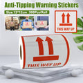 Anti-Tipping Warning Labels, 12 x 12cm, Roll of 300