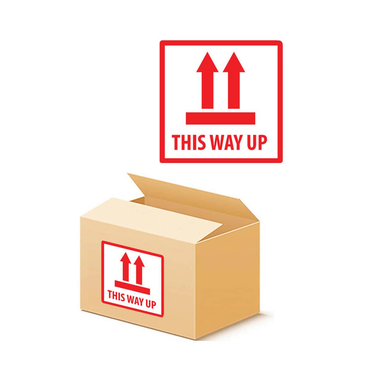 Anti-Tipping Warning Labels, 12 x 12cm, Roll of 300 - view 5