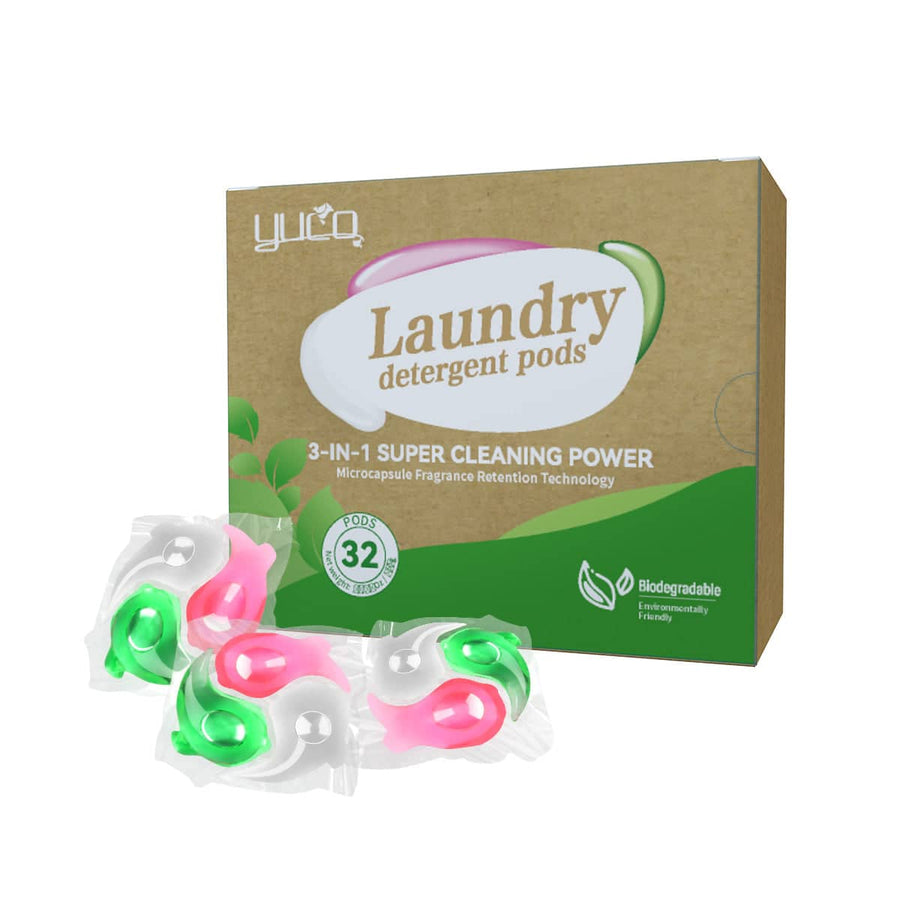 Antibacterial Laundry Detergent Pods - Green Box, Pack of 32