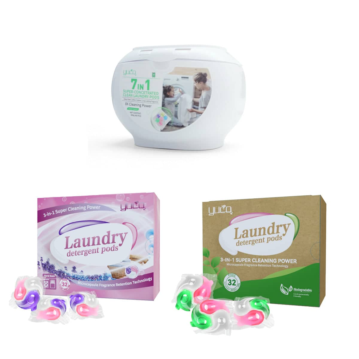 Antibacterial Laundry Detergent Pods - Green Box, Pack of 32 - view 3