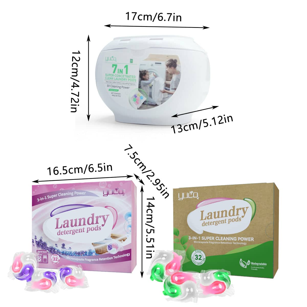 Antibacterial Laundry Detergent Pods - Green Box, Pack of 32 - view 4