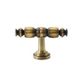 Antique Brass Cabinet Handle - Single Hole, 57 mm Long